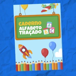 CADERNO ALFABETO TRAÇADO – Pintura com Cotonete e Guache