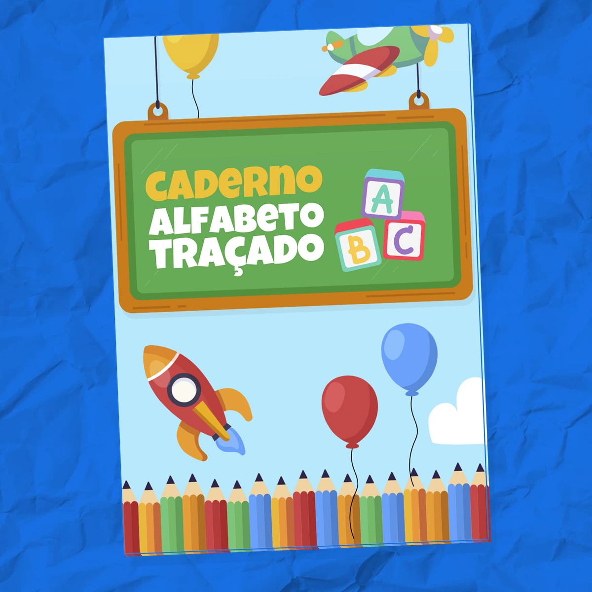 CADERNO ALFABETO TRAÇADO – Pintura com Cotonete e Guache