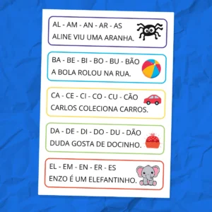 TIRAS FRASES E SÍLABAS Tiras Frases e Sílabas