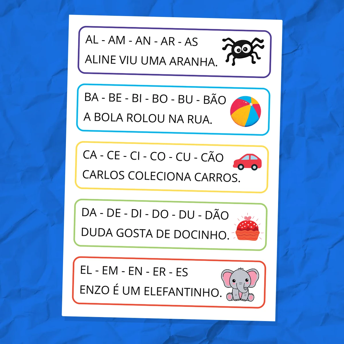 TIRAS FRASES E SÍLABAS Tiras Frases e Sílabas